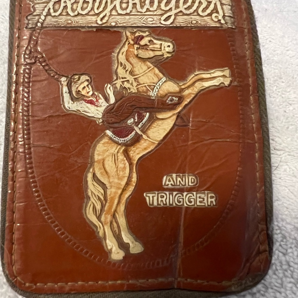 Vintage Leather Cowboy Wallet with Roy Roger